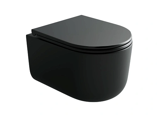 Унитаз подвесной Ceramica Nova ULMA CN4006TMB черный матовый Унитаз подвесной Ceramica Nova ULMA CN4006TMB черный матовый