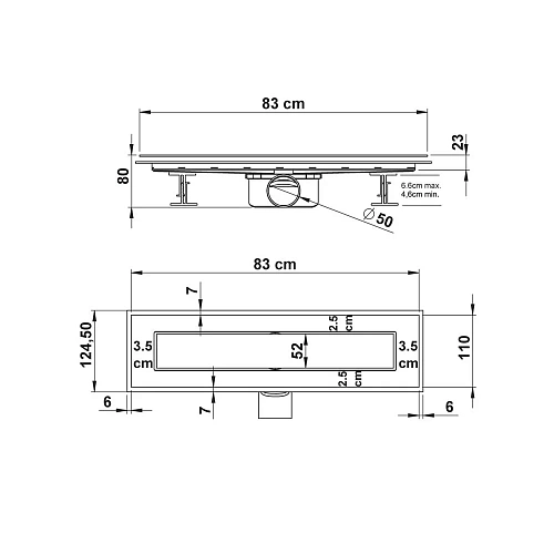 Душевой лоток Vincea Say ANZER 72.2.80.STN, 80 см, сатин SAY.72.2.80.STN Душевой лоток Vincea Say ANZER 72.2.80.STN, 80 см, сатин SAY.72.2.80.STN
