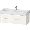 Картинка анонса товара «тумба под раковину duravit xviu xv43380b122 подвесная 118 см белая/шампань»