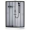Картинка анонса товара «душевая кабина am.pm x-joy w94c-401-100bt 100x100, четверть круга, профиль черный матовый, стекло прозрачное»