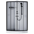 Детальная картинка товара «душевая кабина am.pm x-joy w94c-401-100bt 100x100, четверть круга, профиль черный матовый, стекло прозрачное»