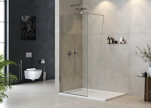 Душевая перегородка CEZARES LIBERTA-L-1-90-C-Cr 90см стекло прозрачное, профиль хром Душевая перегородка CEZARES LIBERTA-L-1-90-C-Cr 90см стекло прозрачное, профиль хром