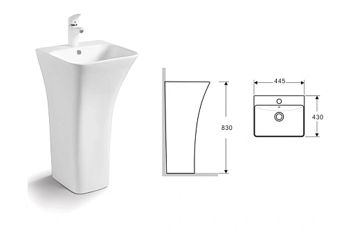 Раковина CeramaLux G315 напольная, белый Раковина CeramaLux G315 напольная, белый