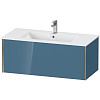Картинка анонса товара «тумба под раковину duravit xviu xv40270b147 подвесная 101 см каменно-синий глянцевый»