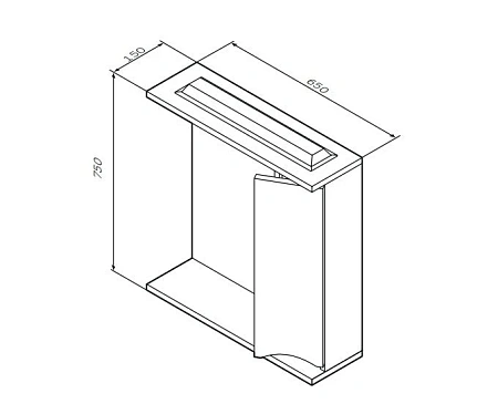 Зеркальный шкаф AM.PM Like M80MPR0651WG правый, 65 см, с подсветкой, белый Зеркальный шкаф AM.PM Like M80MPR0651WG правый, 65 см, с подсветкой, белый