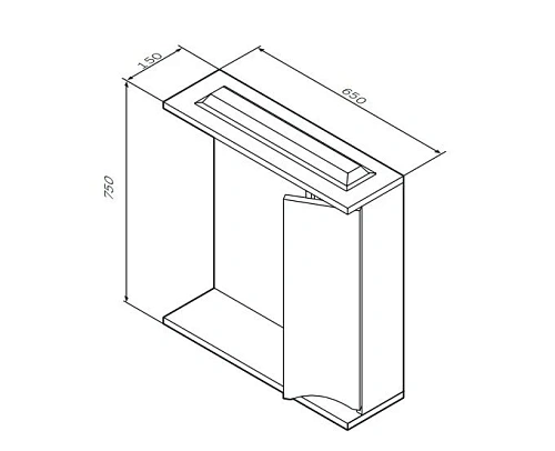 Зеркальный шкаф AM.PM Like M80MPR0651WG правый, 65 см, с подсветкой, белый Зеркальный шкаф AM.PM Like M80MPR0651WG правый, 65 см, с подсветкой, белый