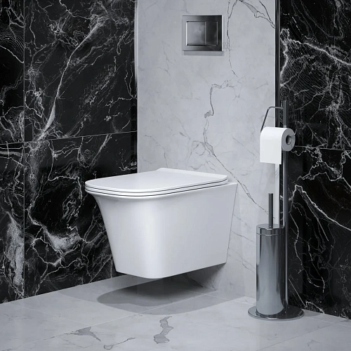 Унитаз подвесной GROSSMAN GR-4463S Classic 490x335x350 безободковый с тонкой крышкой Унитаз подвесной GROSSMAN GR-4463S Classic 490x335x350 безободковый с тонкой крышкой