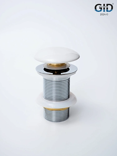 Донный клапан Gid без перелива Wh100 71101K белый 7x7x10 Донный клапан Gid без перелива Wh100 71101K белый 7x7x10