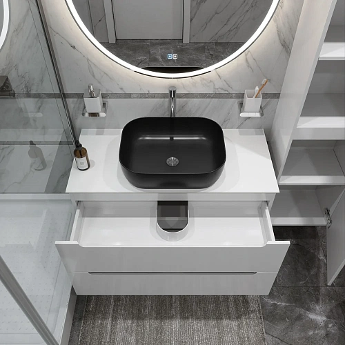Тумба со столешницей и раковиной BelBagno ETNA 80 etna80bl-kepbo-1302h301-set подвесная ETNA80BL-KEPBO-1302H301-SET Тумба со столешницей и раковиной BelBagno ETNA 80 etna80bl-kepbo-1302h301-set подвесная ETNA80BL-KEPBO-1302H301-SET