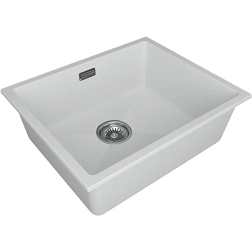 Кухонная мойка Paulmark LUMI 55UNI LU55-WH, белый, 555х460 Кухонная мойка Paulmark LUMI 55UNI LU55-WH, белый, 555х460