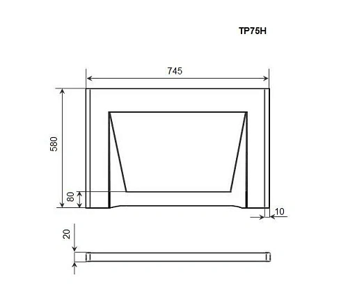 Экран для ванны торцевой Timo TP75H 74,5 см Экран для ванны торцевой Timo TP75H 74,5 см