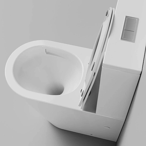 Унитаз напольный GROSSMAN GR-4458SQ 64x36x83,5 белый, безободковый, торнадо с тонкой крышкой Унитаз напольный GROSSMAN GR-4458SQ 64x36x83,5 белый, безободковый, торнадо с тонкой крышкой