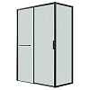 Картинка анонса товара «душевой уголок grossman style 100.k33.05.120.21.02-200.k33.05.90.21.02 (120х90х195) раздвижная(левая),черный матовый,стекло шиншилла»