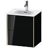 Картинка анонса товара «тумба под раковину duravit xviu xv41310b140 подвесная 51 см черный глянцевый»