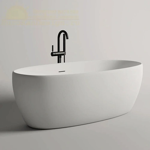 Ванна отдельностоящая Salini LUCE Solix 176 х 92 (матовая) из искусственного камня 100111M Ванна отдельностоящая Salini LUCE Solix 176 х 92 (матовая) из искусственного камня 100111M