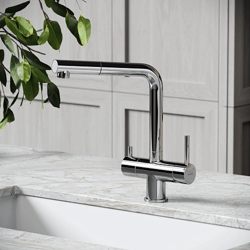 Смеситель для кухни SANCOS Spin SC4015CH с вытяжным изливом, c краном для фильтрованной воды хром Смеситель для кухни SANCOS Spin SC4015CH с вытяжным изливом, c краном для фильтрованной воды хром