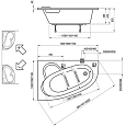 Акриловая ванна Ravak Asymmetric 170x110 P C491000000 (правая) Акриловая ванна Ravak Asymmetric 170x110 P C491000000 (правая)