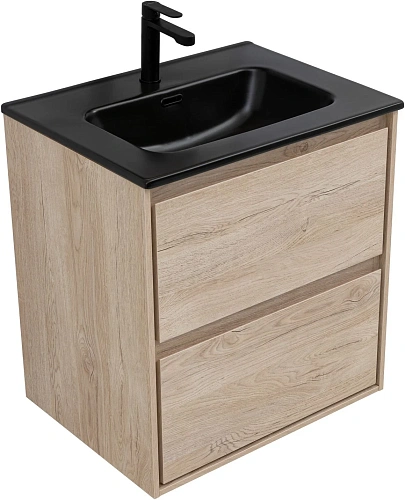 Тумба под раковину Aquanet Милан 60 дуб светлый 00336382 подвесная Тумба под раковину Aquanet Милан 60 дуб светлый 00336382 подвесная
