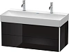 Тумба под раковину Duravit XSquare XS416304040 подвесная 98 см черный глянцевый
