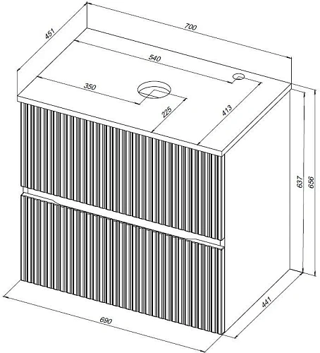 Тумба под раковину Aquanet Джейн 70 белый матовый 00313285 напольная/подвесная Тумба под раковину Aquanet Джейн 70 белый матовый 00313285 напольная/подвесная