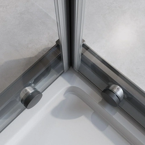 Душевой уголок CEZARES RELAX-304-A-2-80-C-GM 80x80см стекло прозрачное, профиль оружейная сталь Душевой уголок CEZARES RELAX-304-A-2-80-C-GM 80x80см стекло прозрачное, профиль оружейная сталь