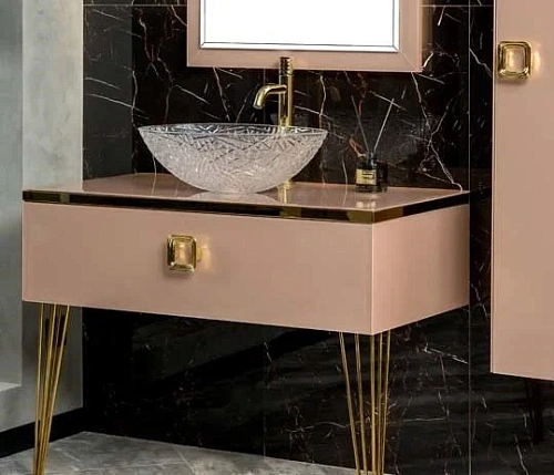 Столешница Armadi Art 853-100-Rose Lucido стекло 100см прямая пыльная роза Столешница Armadi Art 853-100-Rose Lucido стекло 100см прямая пыльная роза