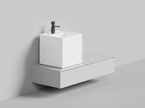 Раковина Salini ARMONIA SQUARE TOP 03 покраска по RAL полностью 130513TGF 450x450 накладная S-Sense Раковина Salini ARMONIA SQUARE TOP 03 покраска по RAL полностью 130513TGF 450x450 накладная S-Sense