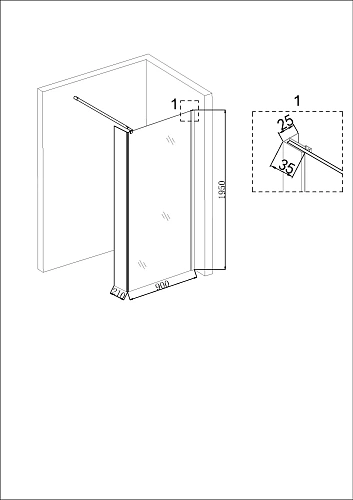 Душевая перегородка Niagara Nova NG-644-90GOLD (90x195) Душевая перегородка Niagara Nova NG-644-90GOLD (90x195)