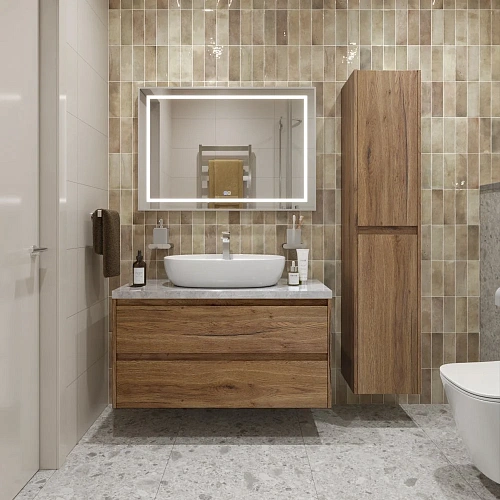 Тумба со столешницей и раковиной BelBagno KRAFT 100 kraft100rt-kepmgl-1346-set подвесная KRAFT100RT-KEPMGL-1346-SET Тумба со столешницей и раковиной BelBagno KRAFT 100 kraft100rt-kepmgl-1346-set подвесная KRAFT100RT-KEPMGL-1346-SET