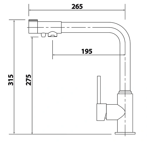 Смеситель для кухни Kaiser Teka 13044-16 Sand боковой под фильтр Смеситель для кухни Kaiser Teka 13044-16 Sand боковой под фильтр