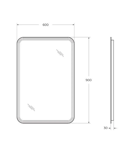 Зеркало CEZARES 54354, 60x90 со встроенной LED подсветкой, реверсивное Зеркало CEZARES 54354, 60x90 со встроенной LED подсветкой, реверсивное