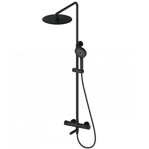 Душевая система Wonzon & Woghand с термостатом, черный матовый (WW-88739902-MB) Душевая система Wonzon & Woghand с термостатом, черный матовый (WW-88739902-MB)