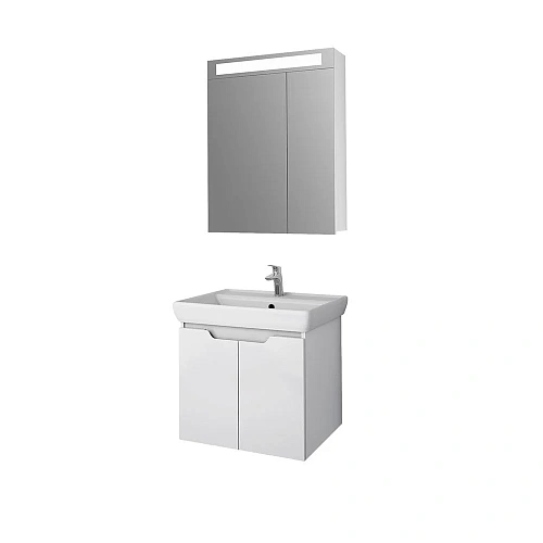 Тумба под раковину DREJA Q (D), 60 см, подвесная, 2 дверцы, белый глянец 99.1001 Тумба под раковину DREJA Q (D), 60 см, подвесная, 2 дверцы, белый глянец 99.1001