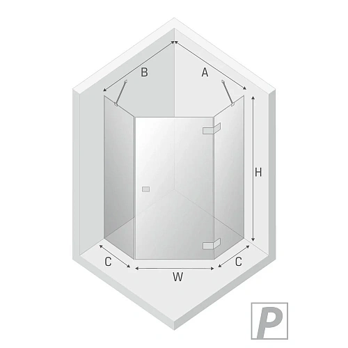 Душевой уголок NEW TRENDY EVENTA R 90x90x200 EXK-0290 хром Душевой уголок NEW TRENDY EVENTA R 90x90x200 EXK-0290 хром