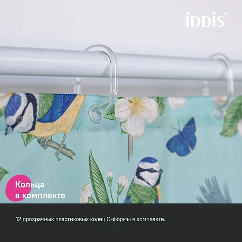 Штора для ванны IDDIS (BP03P18i11) 200x180 см, полиэстер Штора для ванны IDDIS (BP03P18i11) 200x180 см, полиэстер
