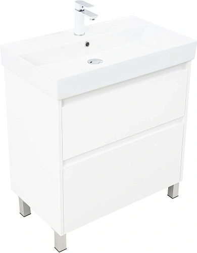 Тумба под раковину Aquanet Nova Lite 2.0 75 00346337 напольная, белый глянец Тумба под раковину Aquanet Nova Lite 2.0 75 00346337 напольная, белый глянец