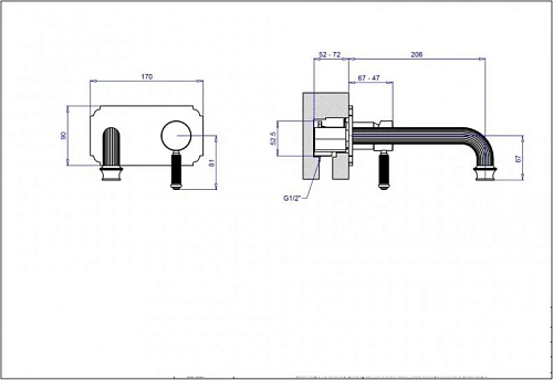 Смеситель для раковины CEZARES OLIMP-BLSM2-03/24-L Смеситель для раковины CEZARES OLIMP-BLSM2-03/24-L