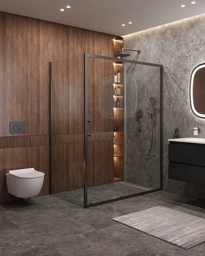 Душевой уголок CEZARES MOLVENO-AH-11-150/90-C-GM-IV цвет профиля оружейная сталь стекло прозрачное 1500x900 мм Душевой уголок CEZARES MOLVENO-AH-11-150/90-C-GM-IV цвет профиля оружейная сталь стекло прозрачное 1500x900 мм