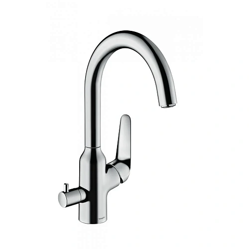 Смеситель для кухни Hansgrohe 220, с запорным вентилем, 1jet 71803000, хром Смеситель для кухни Hansgrohe 220, с запорным вентилем, 1jet 71803000, хром