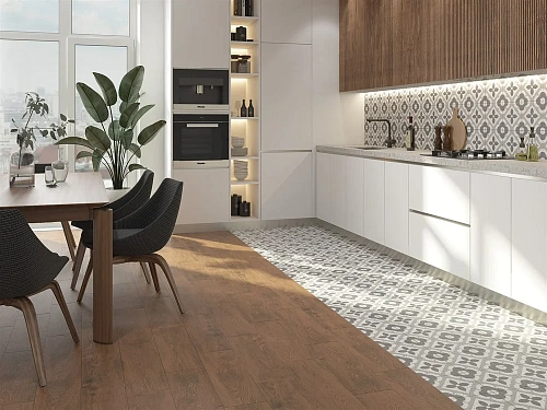 Керамогранит Cersanit Sevilla пэчворк серый рельеф 42x42 SE4R093 Керамогранит Cersanit Sevilla пэчворк серый рельеф 42x42 SE4R093