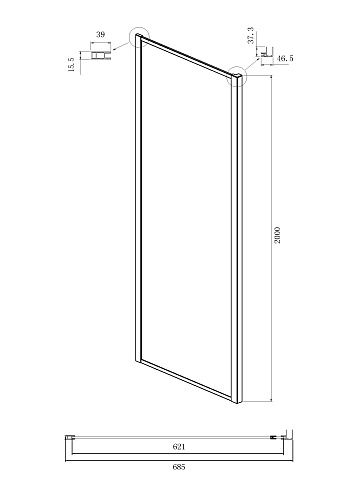 Боковая стенка Ambassador Forsa 70AX (700x2000) Боковая стенка Ambassador Forsa 70AX (700x2000)