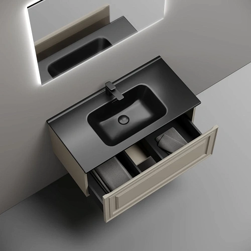 Тумба под раковину Sancos Very VR90CE 890х445х406 Beige Soft, подвесная Тумба под раковину Sancos Very VR90CE 890х445х406 Beige Soft, подвесная