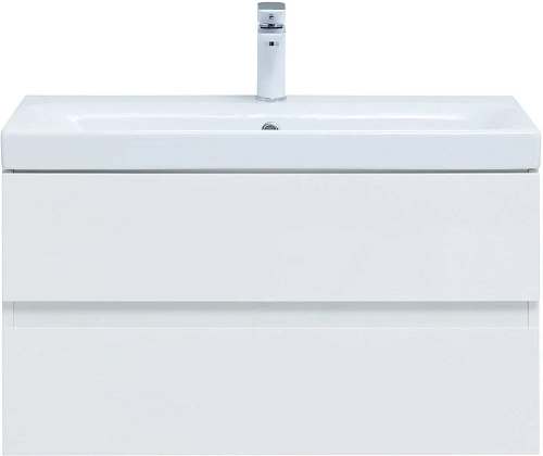 Тумба под раковину Aquanet Беркли 80 белый глянец (2 ящика) 00302351 Тумба под раковину Aquanet Беркли 80 белый глянец (2 ящика) 00302351