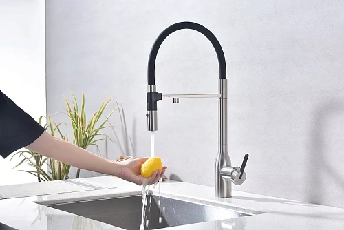 Смеситель для кухни Paulmark Magneto One брашированная сталь Ma213188-BS Смеситель для кухни Paulmark Magneto One брашированная сталь Ma213188-BS