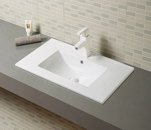 Раковина CeramaLux 9075E врезная, белый Раковина CeramaLux 9075E врезная, белый