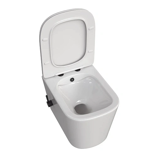 Унитаз подвесной Taliente Correto белый, с крышкой микролифт, с черным смесителем биде CR25200+SMner CR25200+SMnero Унитаз подвесной Taliente Correto белый, с крышкой микролифт, с черным смесителем биде CR25200+SMner CR25200+SMnero