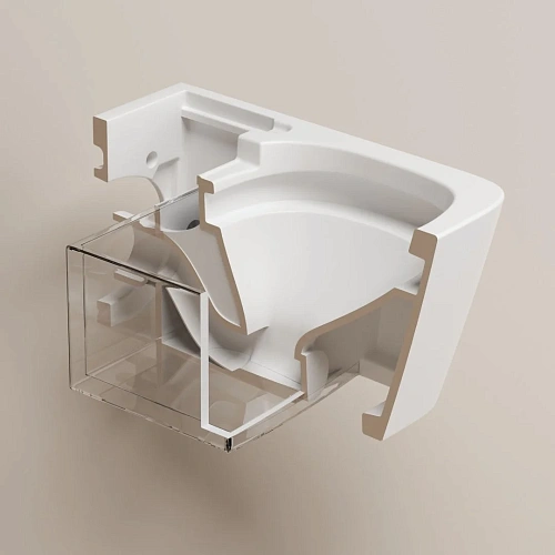 Унитаз SMART ABBER Rechteck AC1215S с функией биде белый с крышкой микролифт Унитаз SMART ABBER Rechteck AC1215S с функией биде белый с крышкой микролифт