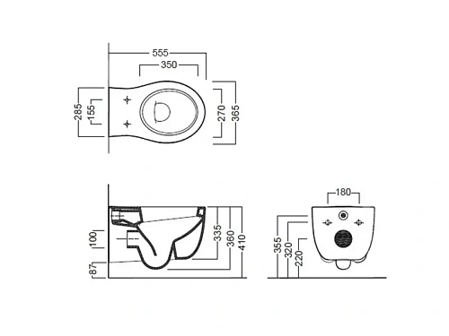Унитаз подвесной HATRIA LE FIABE Y1AC01 Унитаз подвесной HATRIA LE FIABE Y1AC01