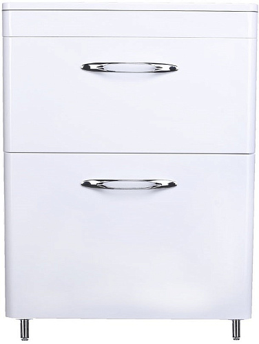 Тумба под раковину Style Line Каре 60 (2 ящ.) Люкс белая, PLUS СС-00002265 Тумба под раковину Style Line Каре 60 (2 ящ.) Люкс белая, PLUS СС-00002265