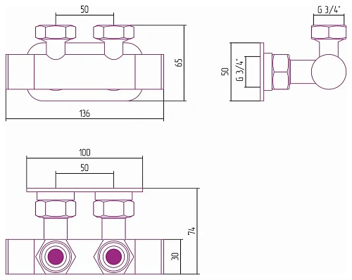 Вентиль Сунержа угловой скрытый-скрытый EU50 12-1418-3434 Белый Вентиль Сунержа угловой скрытый-скрытый EU50 12-1418-3434 Белый